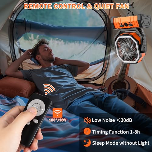 Camping-Fan-Rechargeable-20000mAh-Large-Battery-Powered-Fan-4-Speed-Rechargeable-Fan-Portable-with-Remote-Battery-Operated-Fan-with-LED-Light-and-Hanging-Hook-Cordless-Fan-for-Tent-Picnic-Outdoor