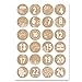 Adventskalender Aufkleber (Zahlen 1-24) - Sticker für Kalender zum selber basteln für Weihnachten - Adventskalenderzahlen Etiketten selbstklebend - Zahlenaufkleber - Nummern für Papiertüten - Rund