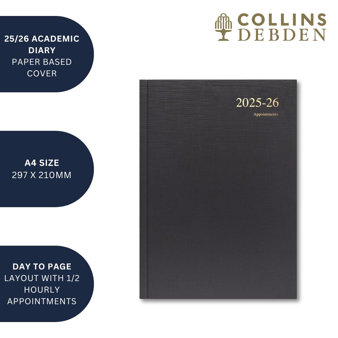 Collins 'Essentials' 12 Month Mid/Academic Year Planner, July 2025-July 2026, ESSA41M.60-2526, Day-to-Page Appointments Diary - Image 4