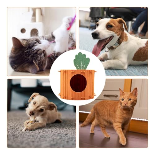 Niche couverte pour chat et petit chien nid amovible taille S - 5