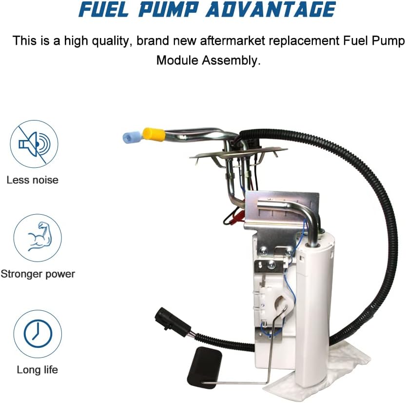 E2059M Electric Fuel Pump SP2005H Compatible with 1992 1993 1994 1995 1996 Ford F150 F250 F350 1997 F250HD with Midship Tank; Steel Tank, 17 Gal Tank