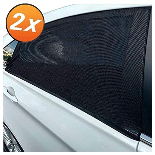 GOLDGE 2Pcs Parasol de Coche para Niños y Mascotas, 110 x 50cm Parasol de Coche Ventana Lateral, Parasol Coche Bebe Parasoles, Parasol Lateral Coche Laterales Protector