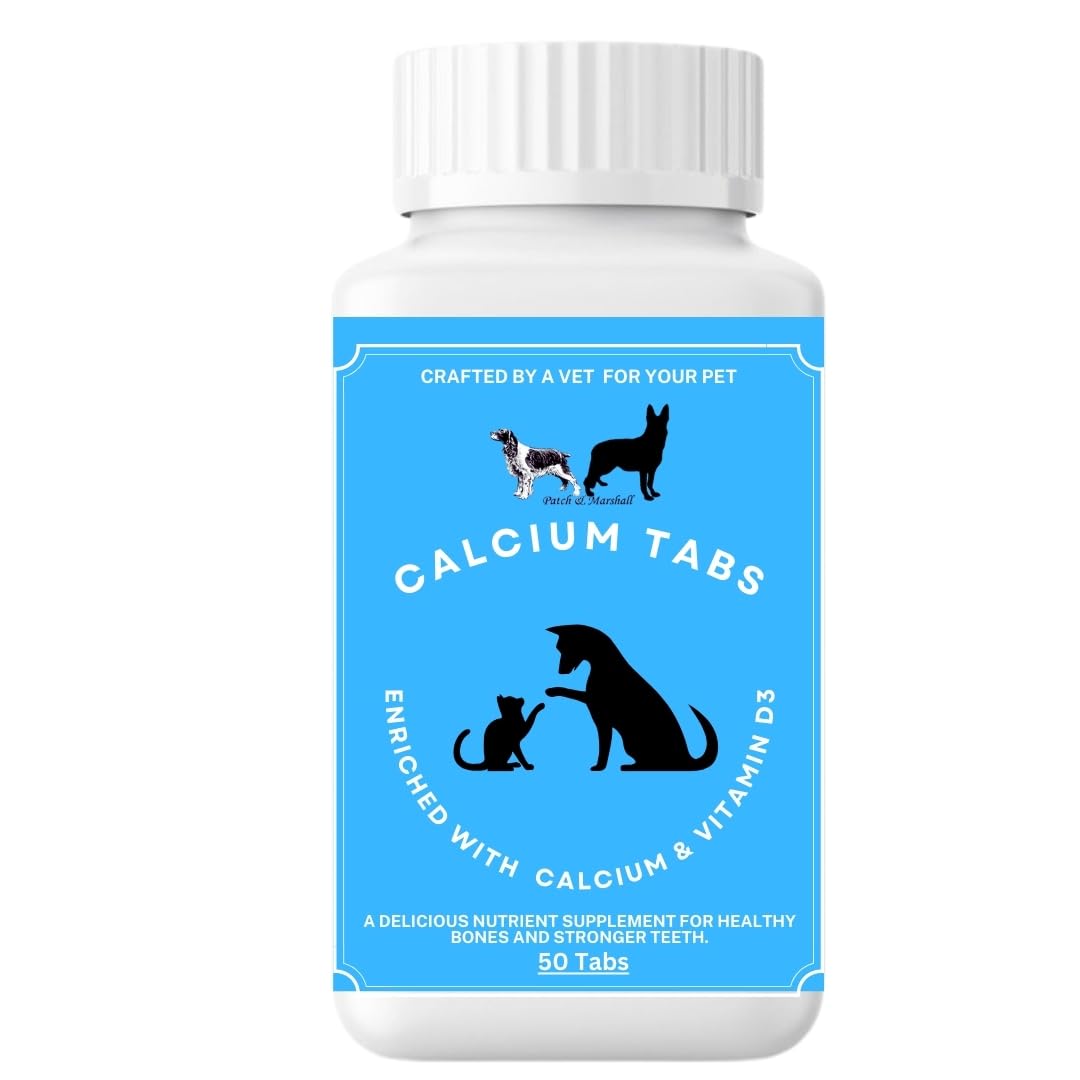 Patch & Marshall Calcium Tablets for Dogs, Optimum Calcium to Phosphorus Ratio, Promotes Joint Health, Strong Bones and Teeth, Easy to Administer (B0D7HTLYR9) Amazon Price History, Amazon Price Tracker