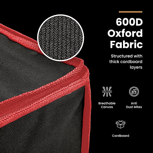 Holiday-Cheer-Premium-Wrapping-Paper-Storage-with-Interior-Pockets-Perfect-for-Holiday-Storage-and-Organization-and-for-Christmas-Storage--Fits-18-24-Standard-Rolls-Black-Red