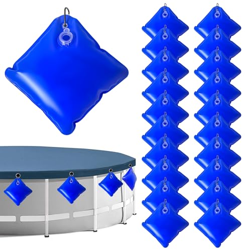 20 Pack Pool Weights Above Ground with Hooks，Leakproof Pool Water