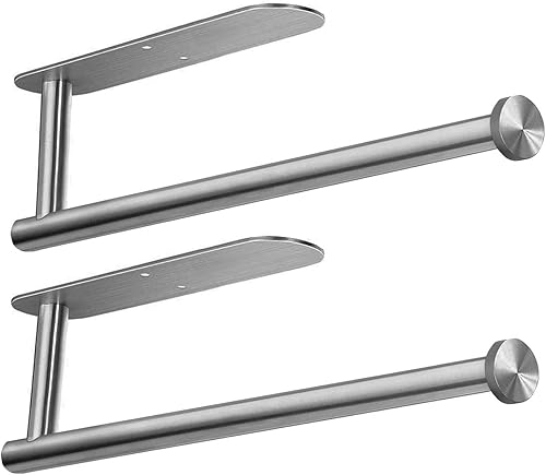 Soportes para toallas de papel, color negro, rollos de toallas de papel, para cocina, toallas de papel a granel, autoadhesivos debajo del gabinete,