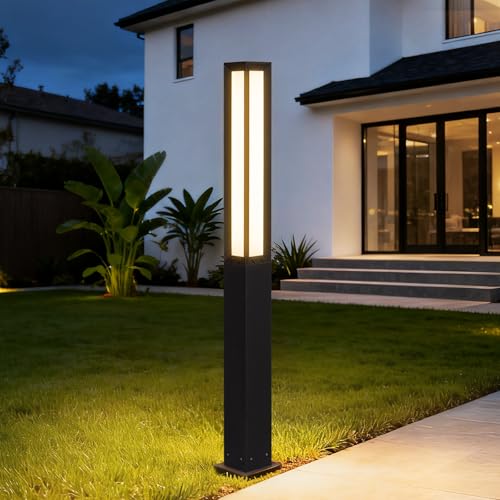 MVBT High 71 Inches Landscape Path Light, Outdoor Modern Luxury LED IP54 Waterproof Landscape Bollard Lighting for Lawn Patio Courtyard Driveway Pathway Decoration with High Voltage Wired