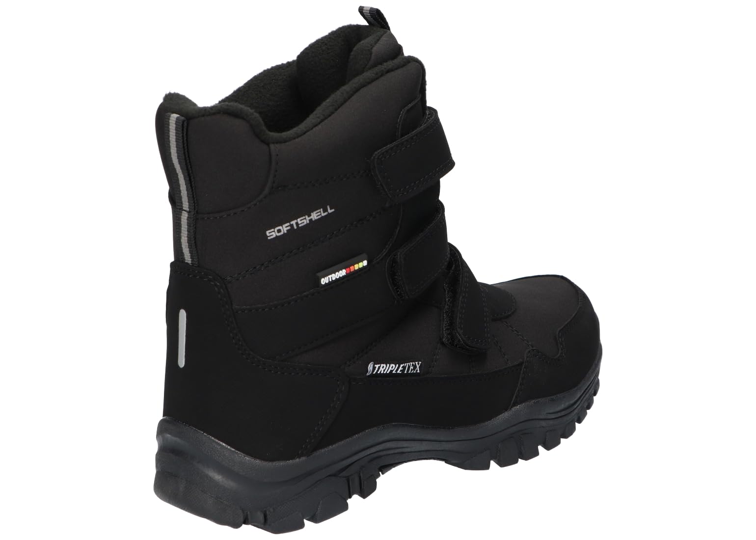 SN65 OCIEPLANE TRAPERY BUTY ZIMOWE ŚNIEGOWCE NA RZEPY BLK 37