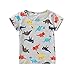 Genérico Ropa de dinosaurio para niña, camisetas de dibujos animados para niños, camisetas de manga corta para niños, camisetas para niños Sacos Tela Arpillera (Grey, 3-4 Years)