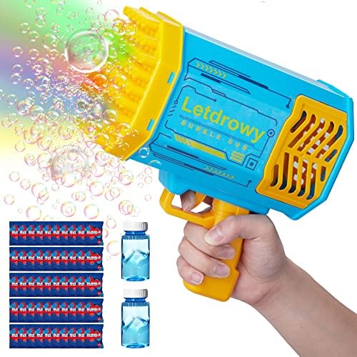 Bubble Machine for Kids - Bubble Gun Boys Toys for Ages 8-10, Bubbles Blower for Toddlers 1-3, Blue Bubble Maker Gifts for Birthday,Easter,Halloween,Christmas