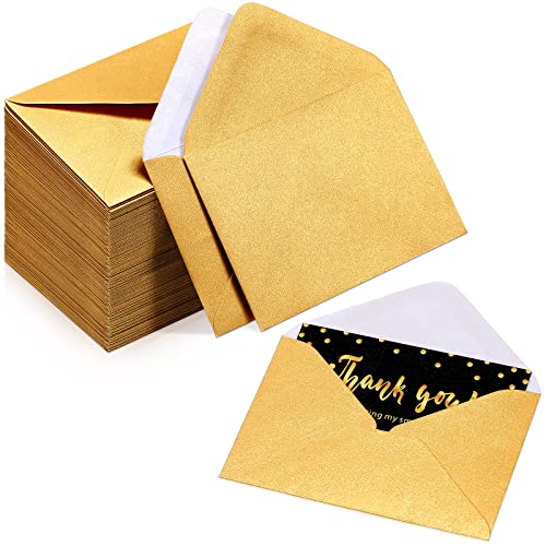 Mini enveloppes métalliques en vrac pour cartes cadeaux et mini invitations de mariage