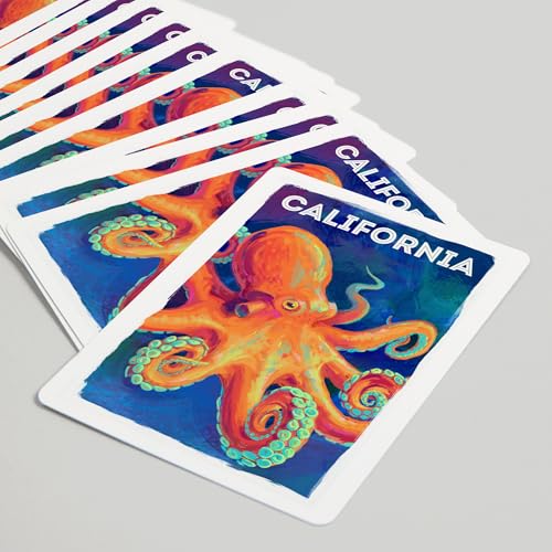 Lantern Press California, Octopus, 52 Cartas Poker miniatura 5
