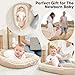 Baby Lounger - Infant Lounger Pillow for Newborn 0-24 Months, Soft, Breathable & Portable Baby Lounger Pillow for Boys & Girls, Cozy Baby Floor Seat for Home & Travel (Beige)