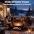 Zolyndo 37 Inch Outdoor Fireplace, Wood Burning Fire Pit for Patio with Built-in Log Storage, Steel Rectangular Fire Table with Poker for Camping, Garden, Backyard, Antique Brass