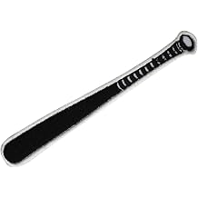 Baseball Bat Patch, Embroidered Iron on Sew on Patch Badge for Clothes etc. 12x1.5 cm