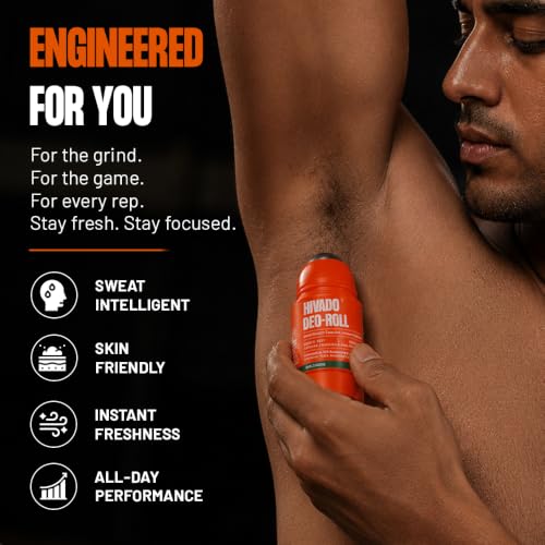 Image of HIVADO Roll-On Deodorant Refill | 40ml | Natural Odour Control for Men & Women | Probiotic + Niacinamide + Botanical AHA | Aluminium & Alcohol Free | Compatible with HIVADO Refillable Roll-On