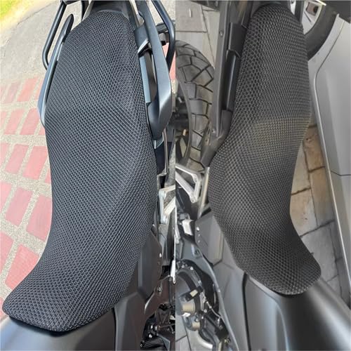 Funda de asiento para Honda NX500 y NX400 con malla transpirable negra 3
