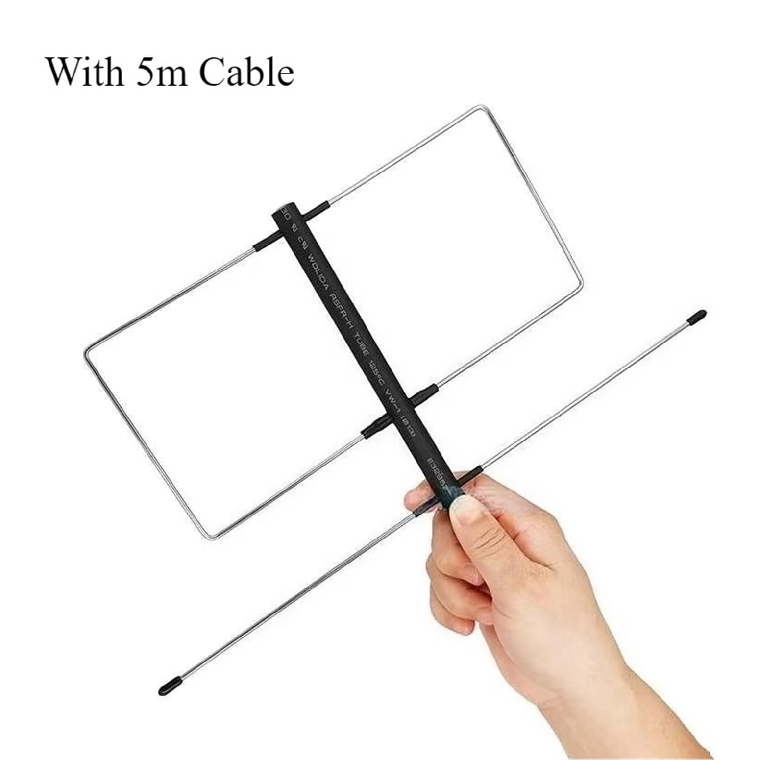 Antenne Yagi Portable 433/145 MHz, Câble De 5 M, RG174, Station Radio À Gain Élevé 6 DBi + Amplificateur Signal Directionnel Longue Portée Double Bande UV Facile Large Compatibilité(N Female-5m)