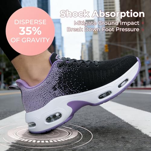 Image of Womens Slip On Tennis Sneakers Walking Running Shoes Easy to Wear