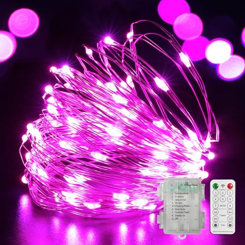LAMPHOME 100 LED Pink Valentine Lights...