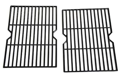 Hongso PCF162 Porcelain Coated Cast Iron Cooking Grid Grate Replacement for Grill Master 720-0737, Grill Chef, Nexgrill Gas Grill, Set of 2 (17 1/8 x 24 7/8 inches)