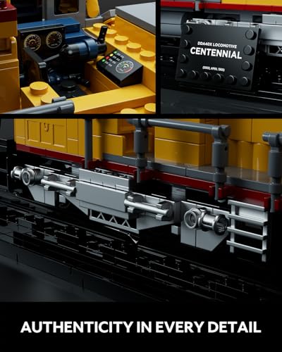 Nifeliz DDA40X Locomotive Building Set with Base, Collectible Steam Train Building Toy Model for Adult Train Lovers, Ideal Gift for Home Décor (1603 PCS, NF10296) - Thumbnail 3