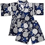 [JIUJIUYCL] 甚平 キッズ 男の子 子供服 上下セット 夏 浴衣 100％綿 薄手 通気性 和柄 和風 和服 着物 かわいい ボーイズ お祭り 夏祭り 花火大会 夕涼み 90cm-150cm