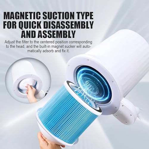 Recolector de polvo para uñas con luz LED y ventilador miniatura 7