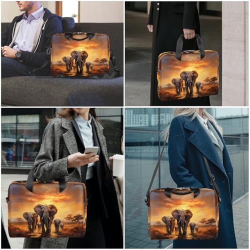 Maletín para laptop 15.6-16 pulgadas con diseño de elefante miniatura 2