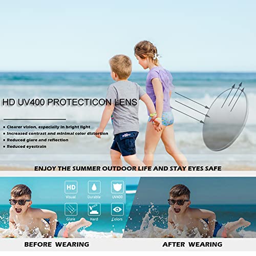 Kids Polarized Sunglasses Small Round Shades for Girls Boys 100% UV Protection for Children Age 3-94