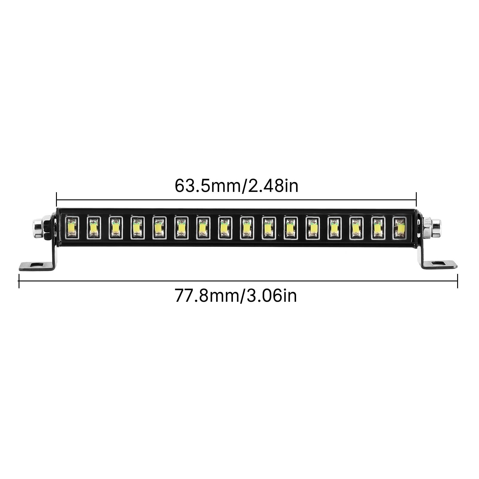 Componentes Mejora RC para TRX4M para Defender 1/18 Coche Trepador Control Remoto Piezas Mejora Modelos Estable Práctico Ligero Compacto 16 Pod Luz Techo Metal 4M-26