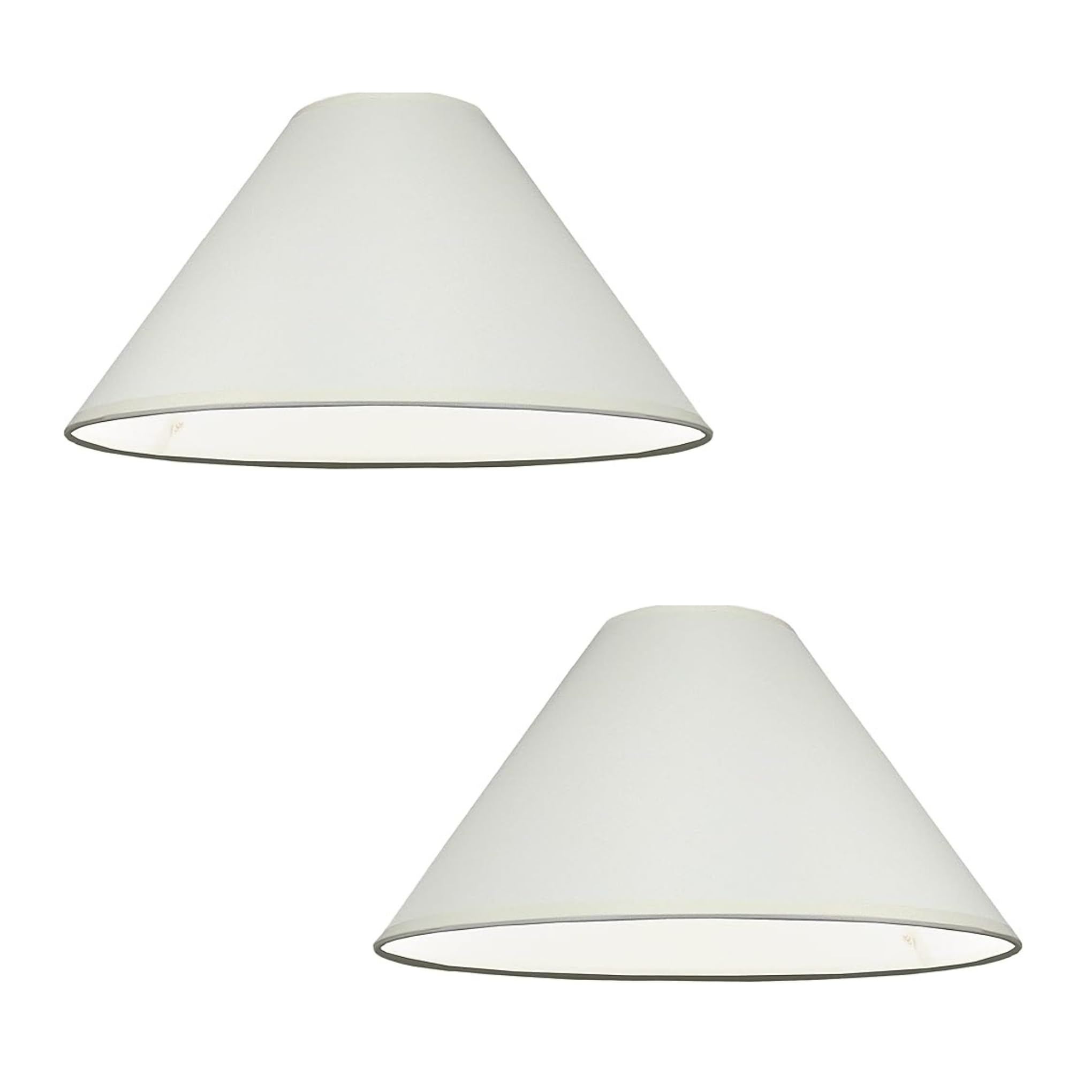 Loxton Lighting White Pack Of 2 - Empire Cotton Coolie Lamp Shades For Table Lamps And Pendant Ceiling Lights - 35Cm Dia (2, )