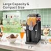 Slushy Machine No Ice Needed, CHIVALZ Slushie Machine for Home, Frozen Drink Maker with 6 Preset Programs for Margaritas, Frappés, Milk Shake and More, LED Display, Self-Cleaning, AD03, Black