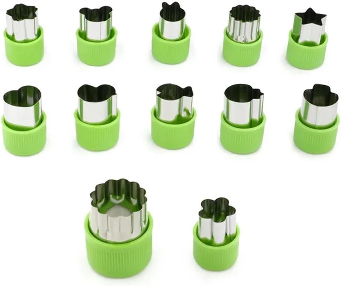 Vegetable Cutter 6-10pcs Cookie Cutter Embosser Vegetable Cutter Portable Stainless Steel Fruit Cutting Die Kitchen Accessories Baking Tools Convenient(Purple 8pcs)