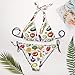 Tomato Pepper Vegetable Print Bikini Sets for Women, Two Piece Swimsuit Bathing Suit for Women Triangle Bikini Multicolor