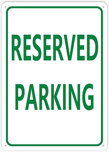Reserved Parking Aluminum Metal Sign 12"x8" UV Printed Rust-Free For Home/Business/Driveway Use