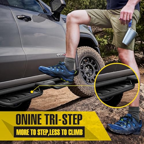 Image of ONINE Tri-Step Running Boards for Chevy Silverado GMC Sierra Crew Cab