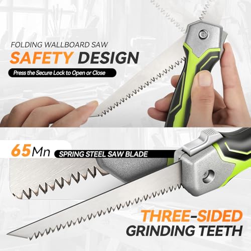 image for Auto Dynasty Folding Handsaw with Triple Ground Teeth, Drywall Saw, Oi