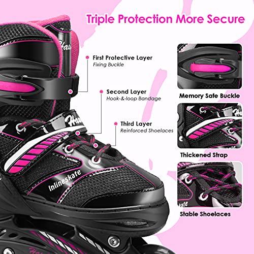 Hawkeye Inline Skates for Kids and Adults with Light Up Wheels, Adjustable Roller Skates for Boys Girls and Youth, Men and Women - Thumbnail 3