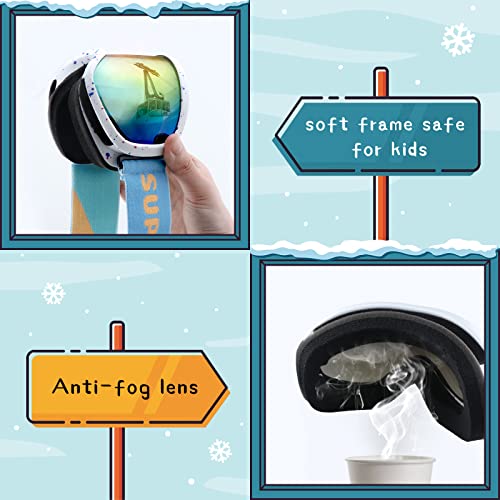 Supertrip Kids Ski Goggles, Anti-Fog Snow Snowboard Goggles For Kids Boys Grils Youth Age 5-15 #TOP4