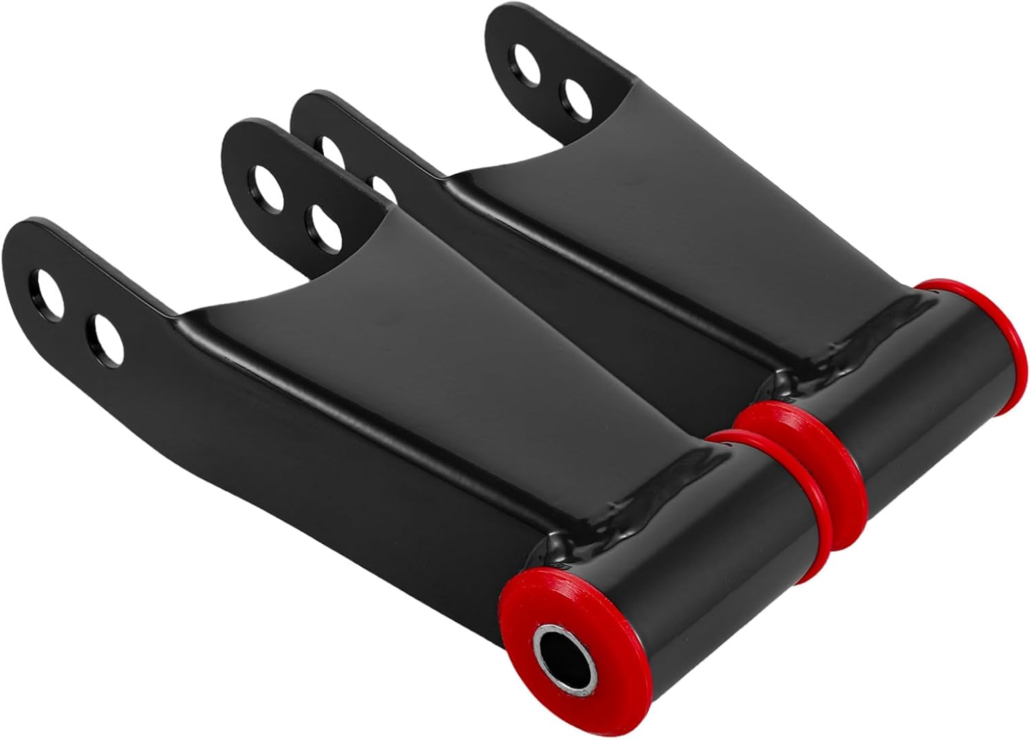 2pcs Rear Drop Lowering Shackle Kit Weather Resistant Metal Vehicle Rear Lift Leaf Suspension with Anti-slip Surface for Secure Towing and Easy Installation