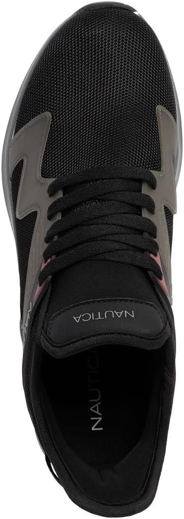 Nautica Men’s Lightweight Casual Athletic Lace‑Up Sneakers – Breathable Knit & Vegan Leather Upper, Cushioned Insole & Rubber Outsole, All‑Day Comfort Walking Shoes - Theodoor - Image 4