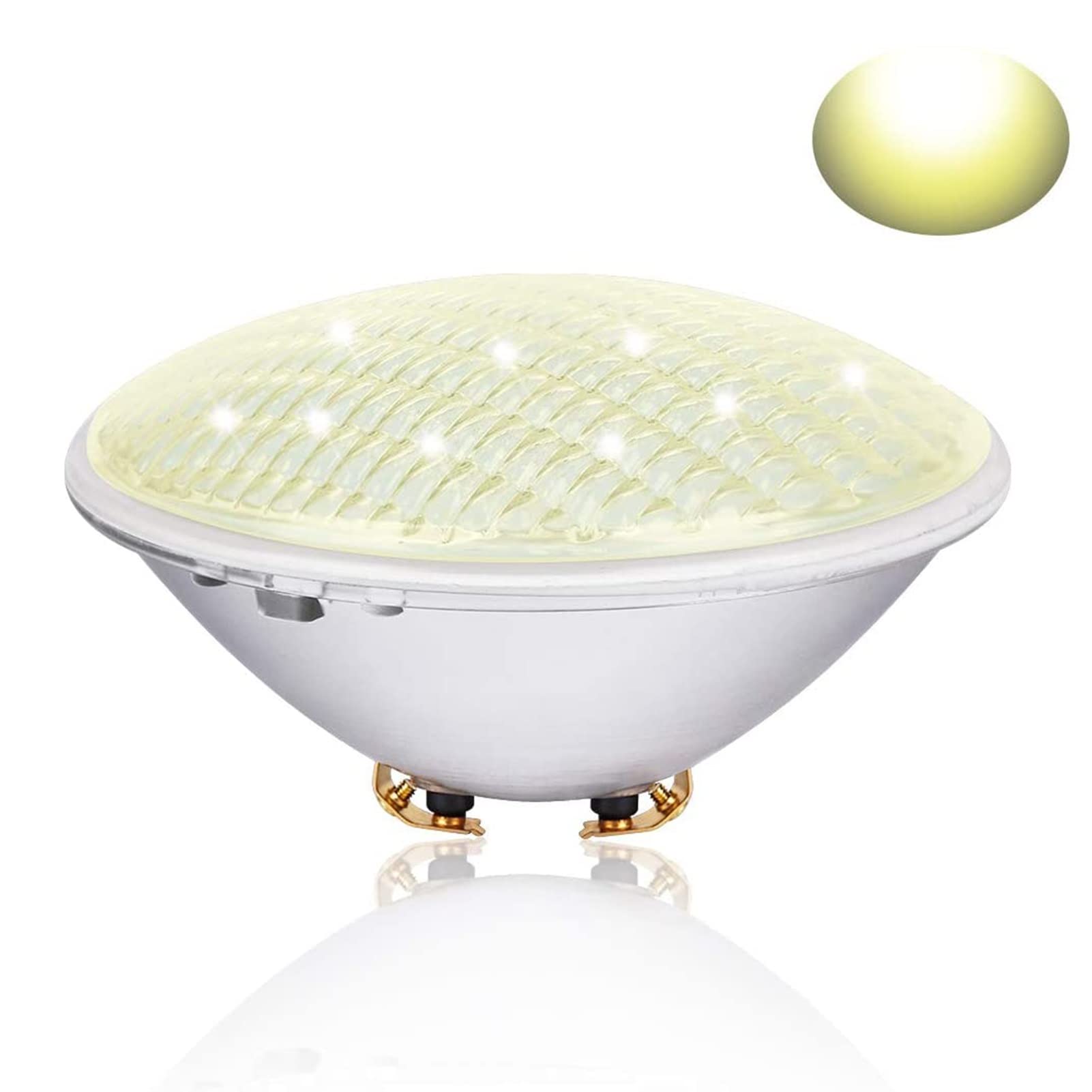 LSSHQ PAR56 LED Pool Bulb Pool Lamp IP68 Waterproof AC/DC 12V Swimming Pool Underwater Lighting (Color : Warm White, Power : 35W)