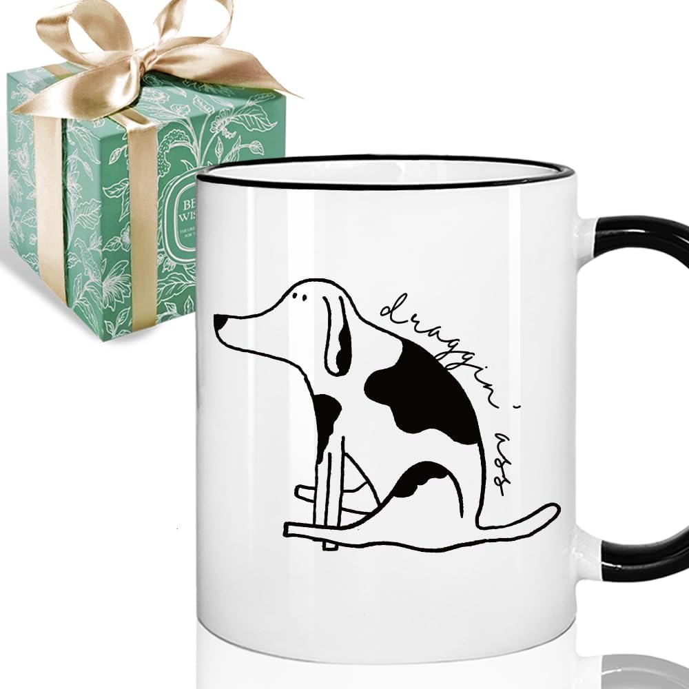 Funny Draggin Dog Coffee Mug Dogs Lovers Dog Owner Gift, Veterinary Medicine Appreciation Gifts for Women Men, Practitioner Animal Doctor Coffee Mug 11oz