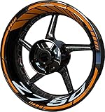 Juego completo de pegatinas para las ruedas de la motocicleta delantera + trasera.