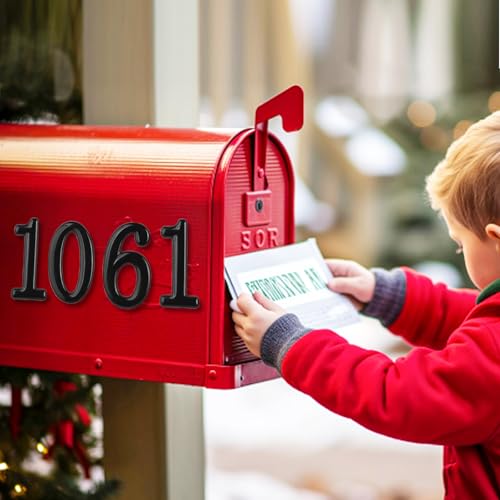 Image of opasyo 20 Pieces Mailbox Numbers for Outside 3.8 inch 0-9 Self-Adhesive Mail Box Numbers,3D Gold House Numbers for Mailbox, Apartment, House, Trash Bins,Office Hotel Room (Black, 3.8inch)