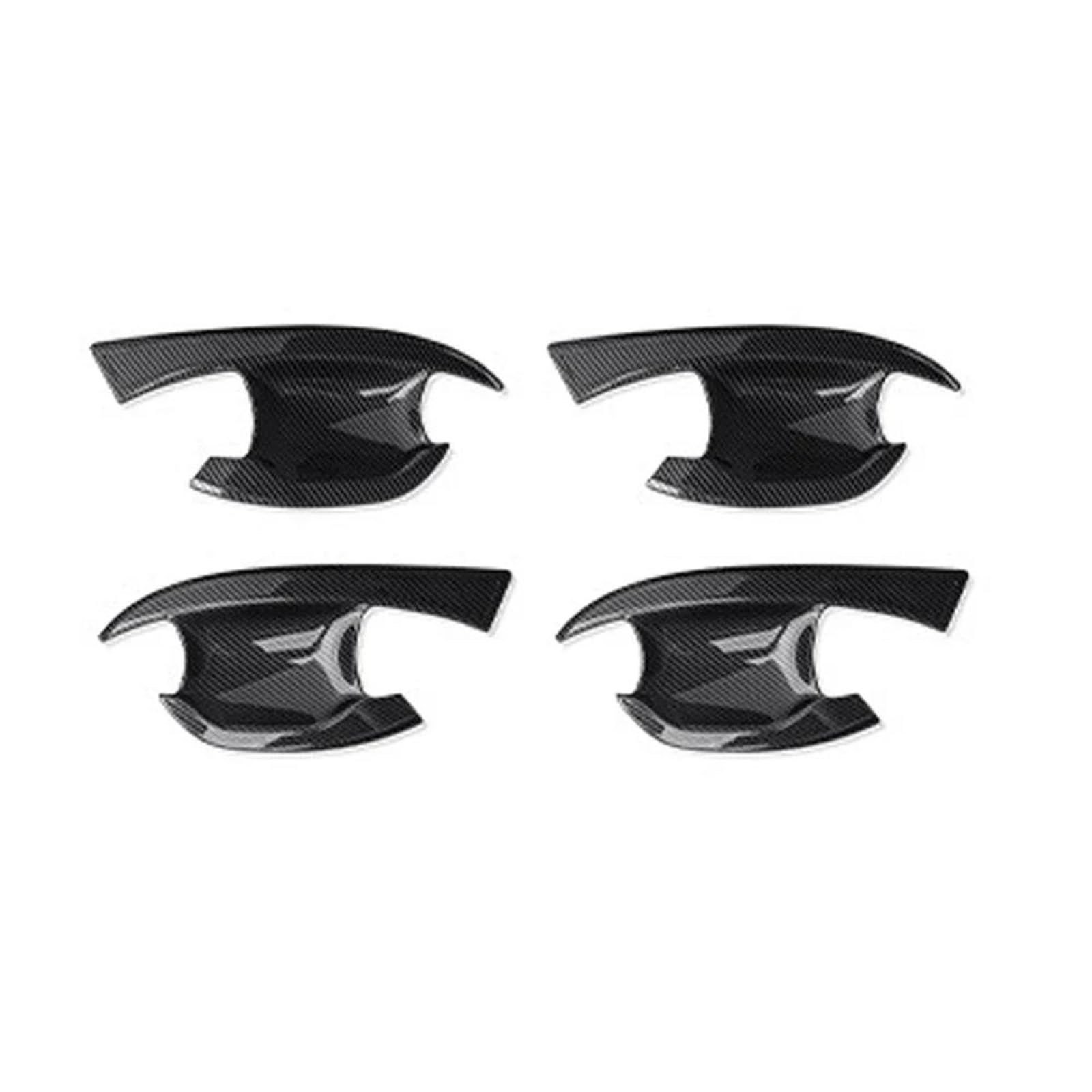 Jtwmty Carbon Fiber Style Black Car Exterior Outer Door Bowl Cover Trim For Kia For Sportage Nq5 Decoration Accessories(Carbon Fiber)