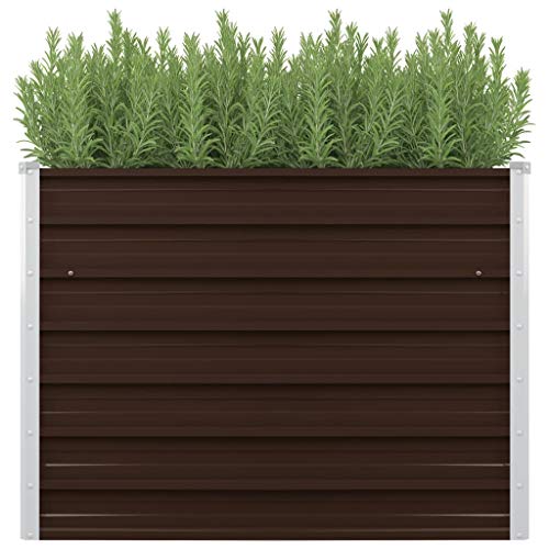 Hochbeet,Metall Gartenbeet Frühbeet Garten Blumenhochbeet für Terrasse, Gartenbeet Frühbeet Garten Blumenhochbeet für Terrasse ,Verzinkter Stahl Cover