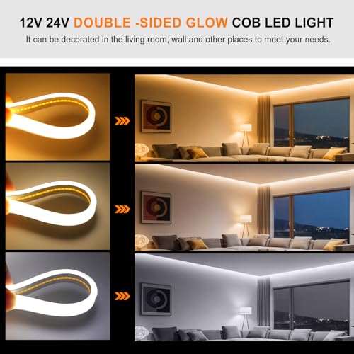 Tira LED Neón KISUFU 12V COB 7M IP65 Resistente Agua miniatura 3