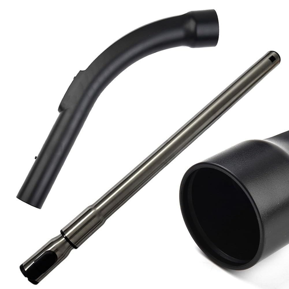 Lot de 2 tubes d'extension réglables et verrouillables avec poignée pour aspirateur Miele C1 C2 C3 Tube télescopique 62-103 cm avec régulateur d'air